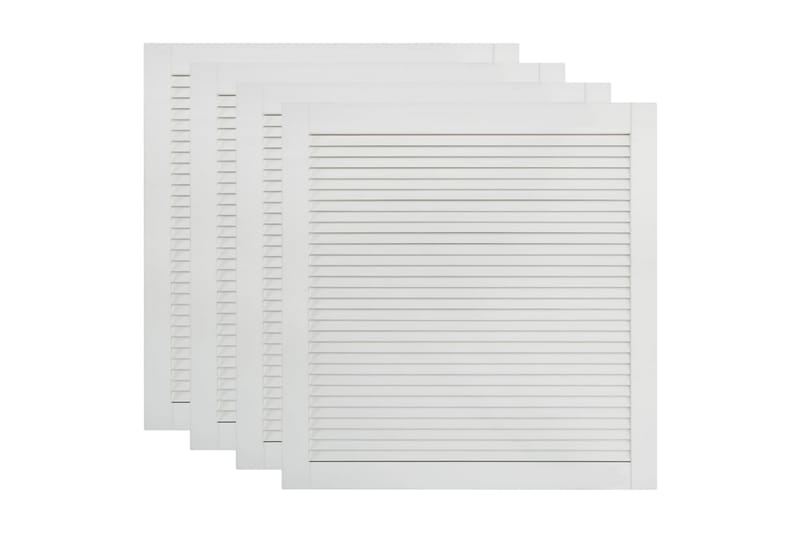 lamellåger 4 stk. 61,5x59,4 cm massivt fyrretræ hvid - Hvid - Opbevaring - Tøjopbevaring - Garderobeskabe - Garderobedør - Gavlplade garderobe