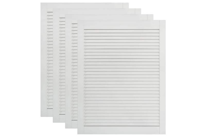 lamellåger 4 stk. 69x49,4 cm massivt fyrretræ hvid - Hvid - Opbevaring - Tøjopbevaring - Garderobeskabe - Garderobedør - Gavlplade garderobe