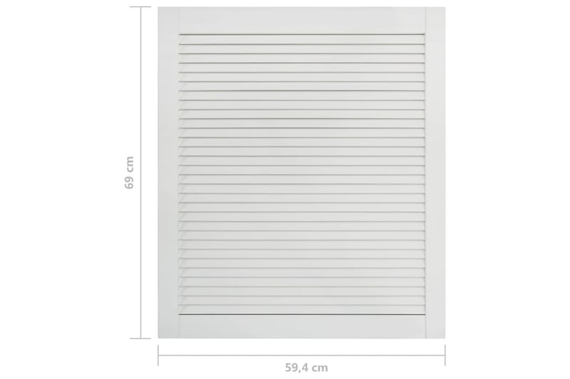 lamellåger 4 stk. 69x59,4 cm massivt fyrretræ hvid - Hvid - Opbevaring - Tøjopbevaring - Garderobeskabe - Garderobedør - Gavlplade garderobe