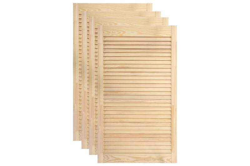 lamellåger 4 stk. 99,3x49,4 cm massivt fyrretræ - Brun - Opbevaring - Tøjopbevaring - Garderobeskabe - Garderobedør - Gavlplade garderobe