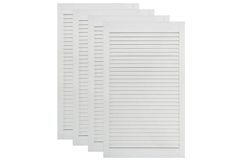 lamellåger 4 stk. 99,3x49,4 cm massivt fyrretræ hvid - Hvid - Opbevaring - Tøjopbevaring - Garderobeskabe - Garderobedør - Gavlplade garderobe