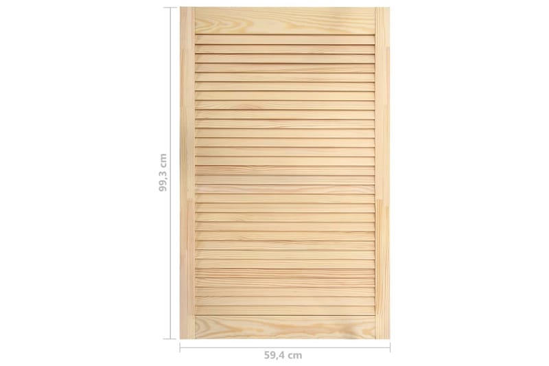 lamellåger 4 stk. 99,3x59,4 cm massivt fyrretræ - Brun - Opbevaring - Tøjopbevaring - Garderobeskabe - Garderobedør - Gavlplade garderobe