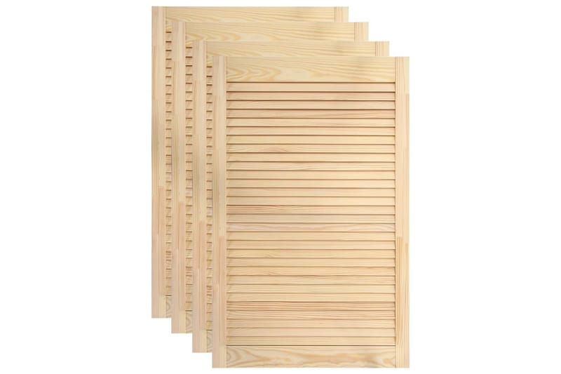 lamellåger 4 stk. 99,3x59,4 cm massivt fyrretræ - Brun - Opbevaring - Tøjopbevaring - Garderobeskabe - Garderobedør - Gavlplade garderobe