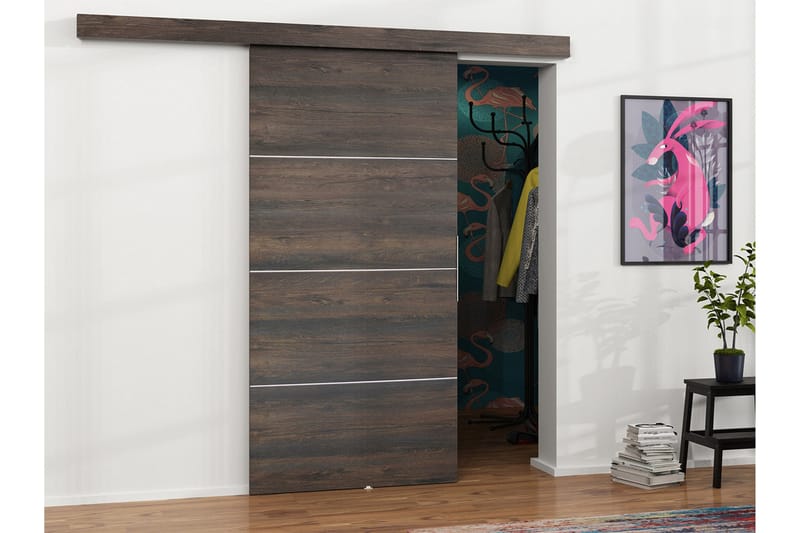 Malibu dør 204x106x205 cm - Skydedør garderobe