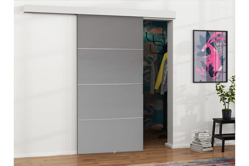 Malibu dør 204x106x205 cm - Skydedør garderobe