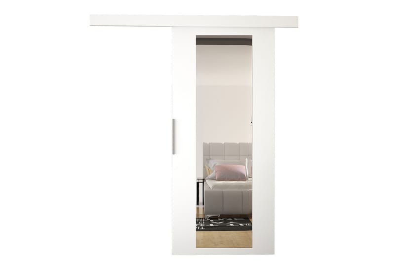 Nemanja Skydedør 86x205 cm - Hvid - Opbevaring - Tøjopbevaring - Garderobeskabe - Garderobedør - Skydedør garderobe
