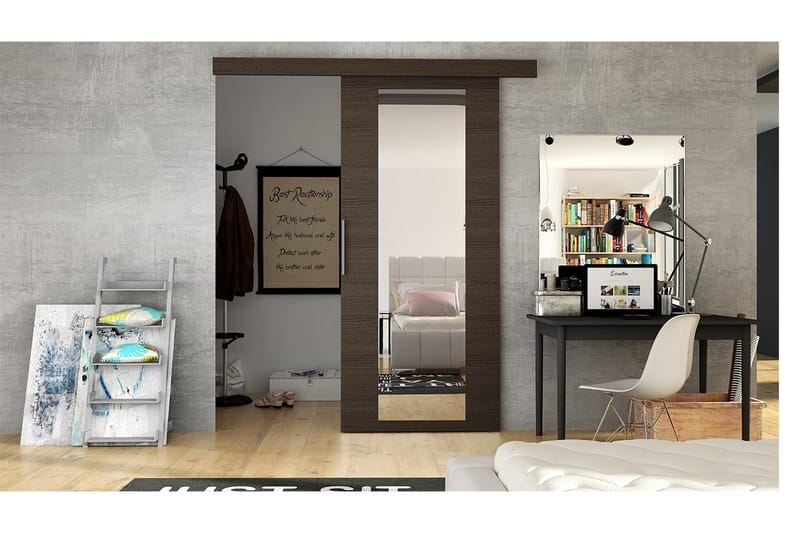 Skydedør ELVERUM, Brun