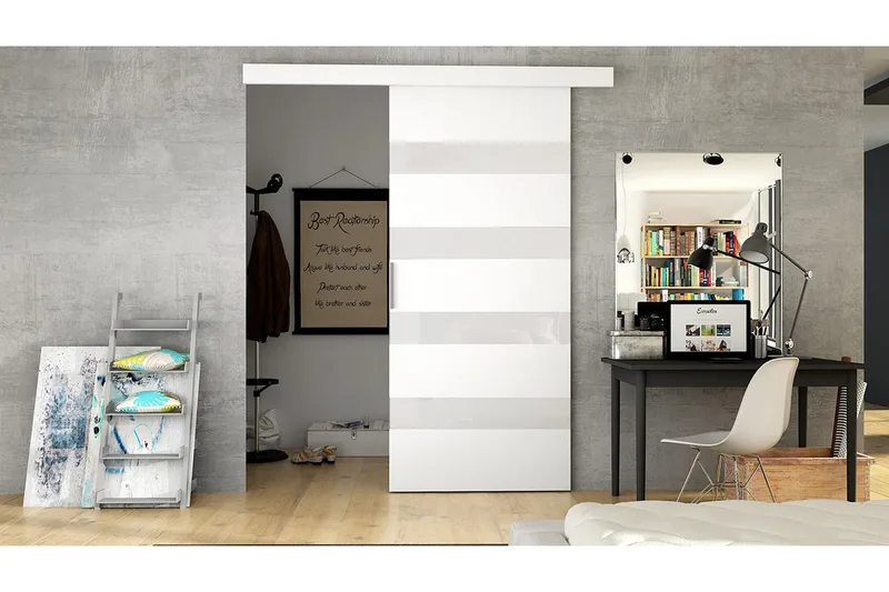 Skydedør MARS, Hvid