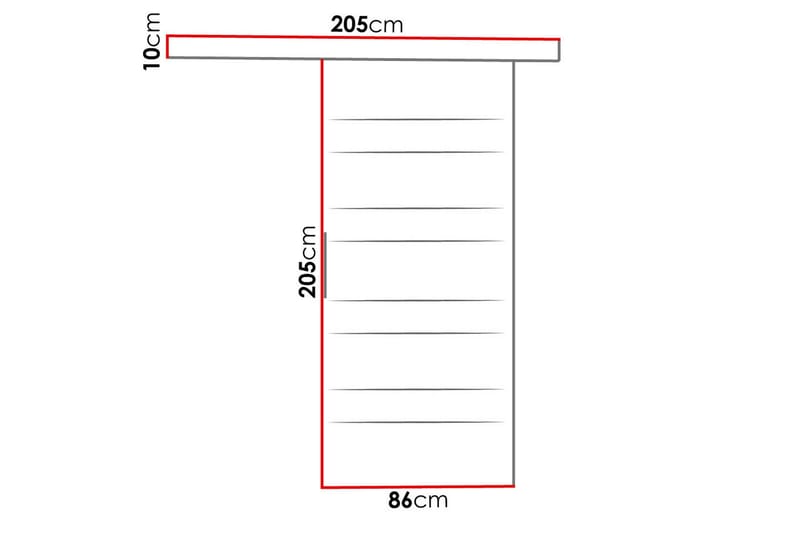 Skydedør MARS - I / Vit - Opbevaring - Tøjopbevaring - Garderobeskabe - Garderobedør - Skydedør garderobe