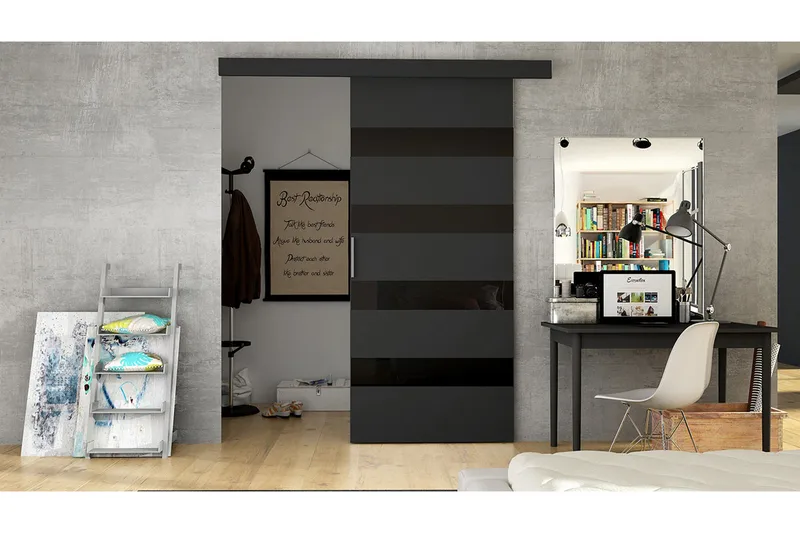 Skydedør MARS, Sort