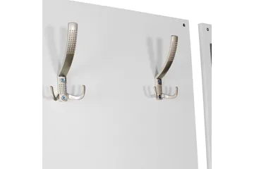 Garderobe Wohnling Vægmonteret knagerække med spejl, skohylde, spånplade, moderne Hvid - Hvid - Møbler - Entrémøbler - Møbelsæt til hall og entre