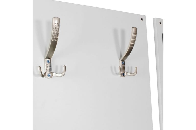Garderobe Wohnling Vægmonteret knagerække med spejl, skohylde, spånplade, moderne Hvid - Hvid - Opbevaring - Tøjopbevaring - Garderobeskabe - Garderobeindretning - Skohylde garderobe