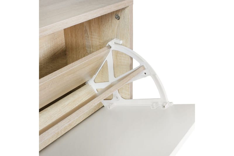 Garderobe Wohnling Vægmonteret knagerække med spejl, skohylde, spånplade, moderne Sonoma - Sonoma - Møbler - Entrémøbler - Møbelsæt til hall og entre