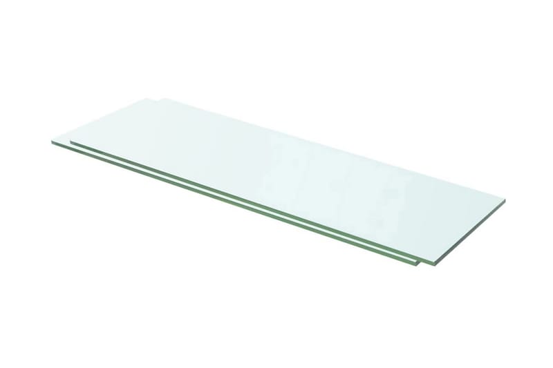 hylder 2 stk. glaspanel 60 x 15 cm klar - gennemsigtig - Opbevaring - Tøjopbevaring - Garderobeskabe - Garderobeindretning - Hylder til garderobe