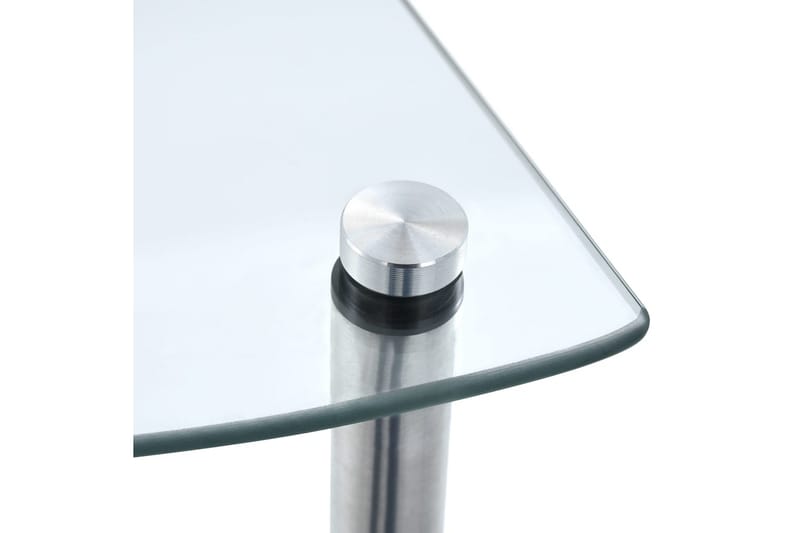 reol i 5 niveauer 30 x 30 x 130 cm hærdet glas transparent - gennemsigtig - Hylder til garderobe - Hylder & hyldeknægte