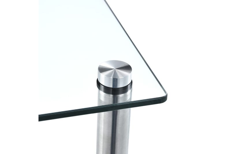 reol i 5 niveauer 40 x 40 x 130 cm hærdet glas transparent - gennemsigtig - Hylder til garderobe - Hylder & hyldeknægte