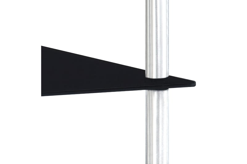 reol med 4 hylder 40 x 40 x 100 cm hærdet glas sort - Sort - Opbevaring - Tøjopbevaring - Garderobeskabe - Garderobeindretning - Hylder til garderobe