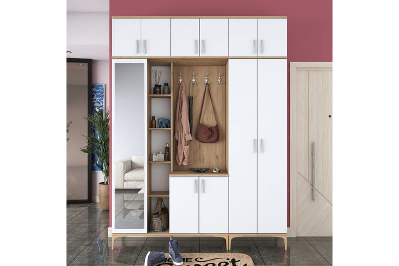 Lukkha Entrémøbel, Valnød finér/Hvid