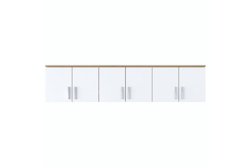 Lukkha Entrémøbel - Valnød finér/Hvid - Opbevaring - Tøjopbevaring - Garderobeskabe - Garderobeindretning - Kurveskuffestativ