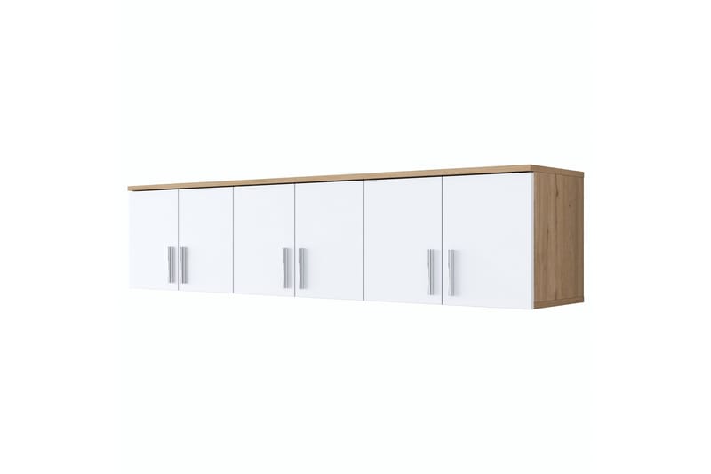 Lukkha Entrémøbel - Valnød finér/Hvid - Opbevaring - Tøjopbevaring - Garderobeskabe - Garderobeindretning - Kurveskuffestativ