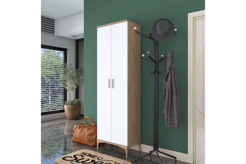 Lukkha Entrémøbel, Valnød finér/Hvid