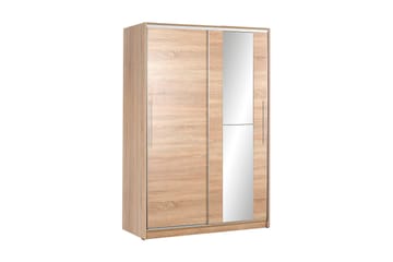 Garderobeskab 120 cm i Lyst Træ - Beige - Opbevaring - Tøjopbevaring - Garderobeskabe