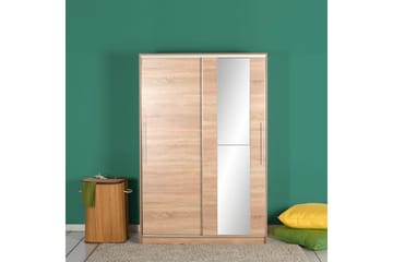 Garderobeskab 120 cm i Lyst Træ - Beige - Opbevaring - Tøjopbevaring - Garderobeskabe