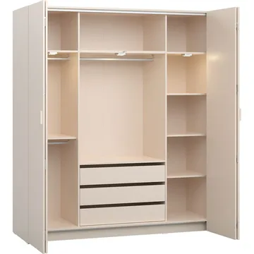 Garderobeskab 4 You Fresh 4 døre - Eg, 206 cm - Opbevaring - Tøjopbevaring - Garderobeskabe - Garderobeskab & klædeskab