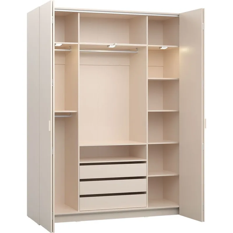 Garderobeskab 4 You Fresh 4 døre - Sandbeige, 240,6 cm - Opbevaring - Tøjopbevaring - Garderobeskabe - Garderobeskab & klædeskab