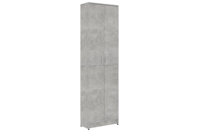 garderobeskab 55x25x189 cm spånplade betongrå - Grå - Opbevaring - Tøjopbevaring - Garderobeskabe