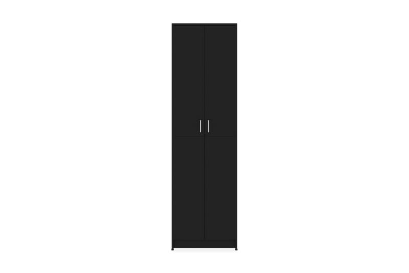 Garderobeskab 55x25x189 cm Spånplade Sort - Opbevaring - Tøjopbevaring - Garderobeskabe