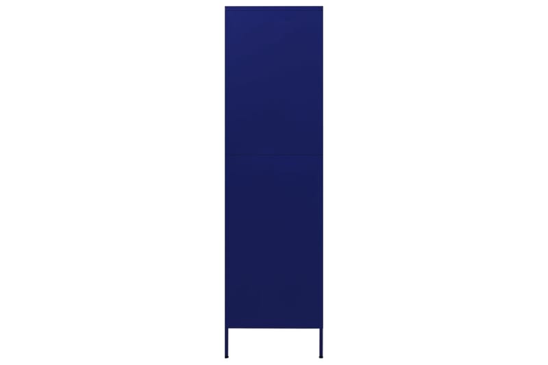 garderobeskab 90x50x180 cm stål marineblå - Blå - Opbevaring - Tøjopbevaring - Garderobeskabe