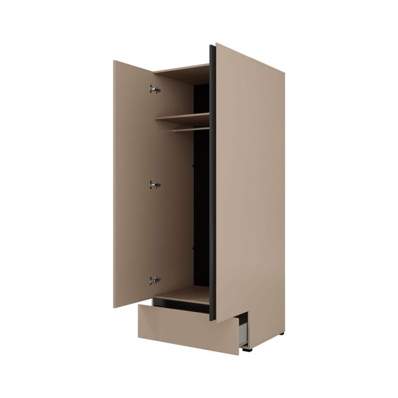 Garderobeskab Cross S 2 Døre 1 Skuffe - Congo - Opbevaring - Tøjopbevaring - Garderobeskabe