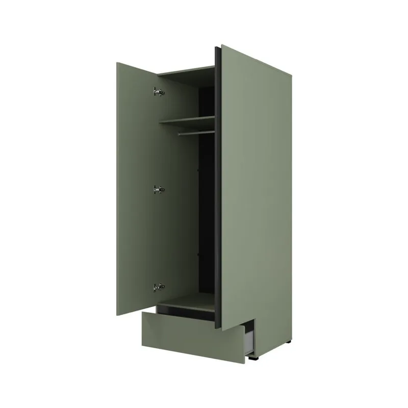 Garderobeskab Cross S 2 Døre 1 Skuffe - Grøn - Opbevaring - Tøjopbevaring - Garderobeskabe
