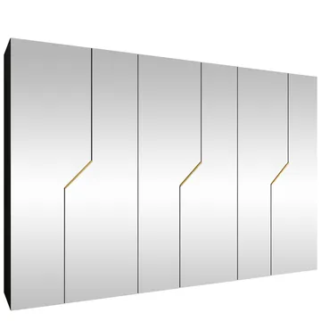 garderobeskab Garderobeskab ANDREW 3 300 sort Guld
