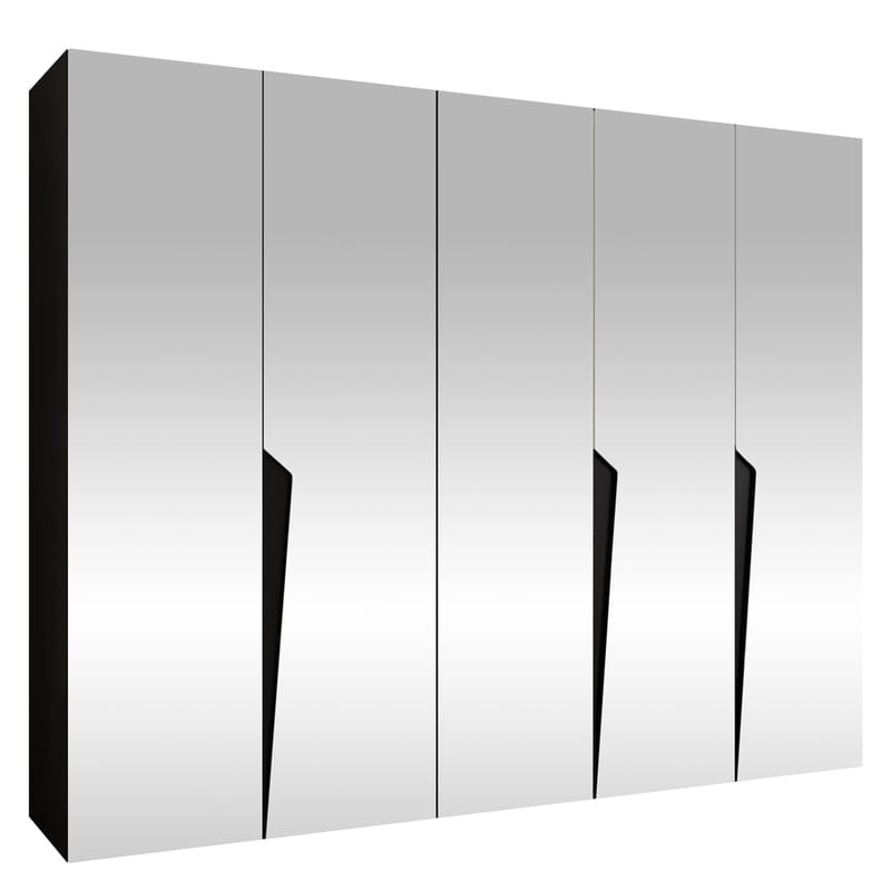 garderobeskab Garderobeskab PIANO 3 250 sort Sort, undefined