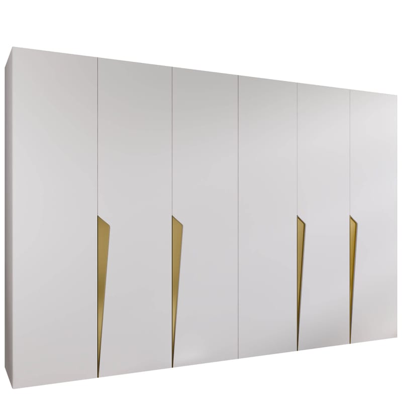 garderobeskab Garderobeskab PIANO 1 300 hvid Guld, undefined