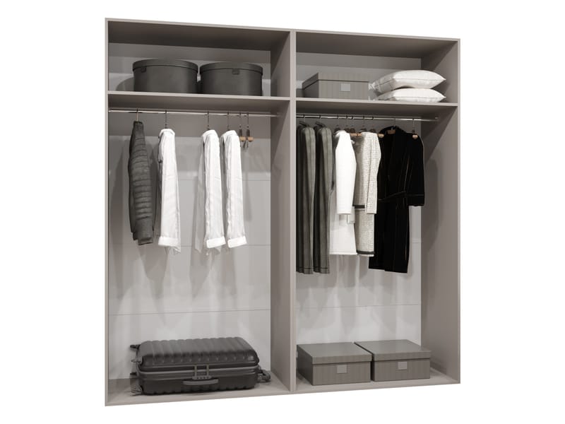 garderobeskab Garderobeskab PIANO 3 200 cashmere Sort - Opbevaring - Tøjopbevaring - Garderobeskabe