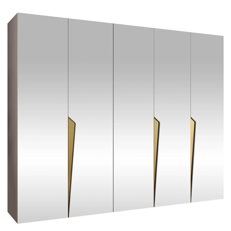 garderobeskab Garderobeskab PIANO 3 250 cashmere Guld - Opbevaring - Tøjopbevaring - Garderobeskabe
