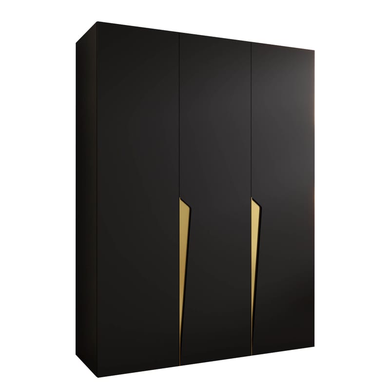 garderobeskab Garderobeskab PIANO 1 150 sort Guld