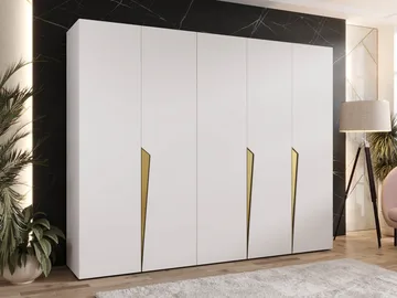 garderobeskab Garderobeskab PIANO 1 250 hvid Guld - Opbevaring - Tøjopbevaring - Garderobeskabe - Garderobeskab & klædeskab