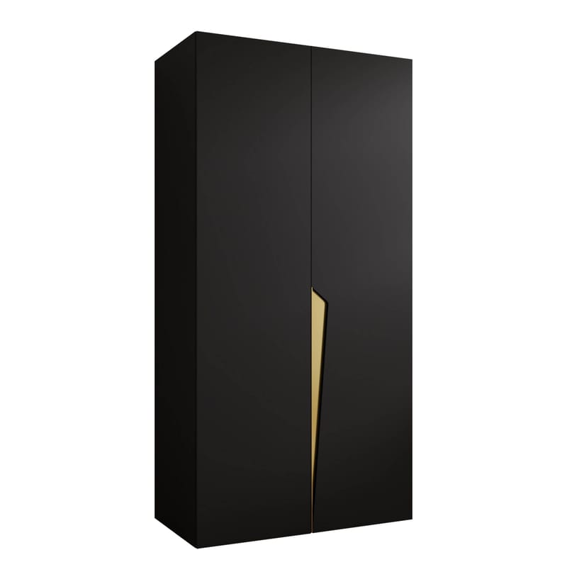 garderobeskab Garderobeskab PIANO 1 100 sort Guld, undefined