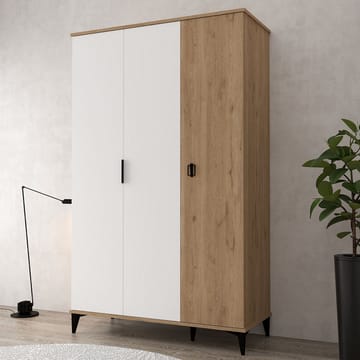 Garderobeskab Hanah Home Neva (123 x 200 x 52 cm) Sapphire eg hvid - Sapphire Oak og hvid - Opbevaring - Tøjopbevaring - Garderobeskabe - Garderobeskab & klædeskab