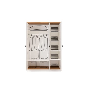 Garderobeskab Homitis Zenit 3 (134 x 192 x 61 cm) lys creme - Opbevaring - Tøjopbevaring - Garderobeskabe - Garderobeskab & klædeskab