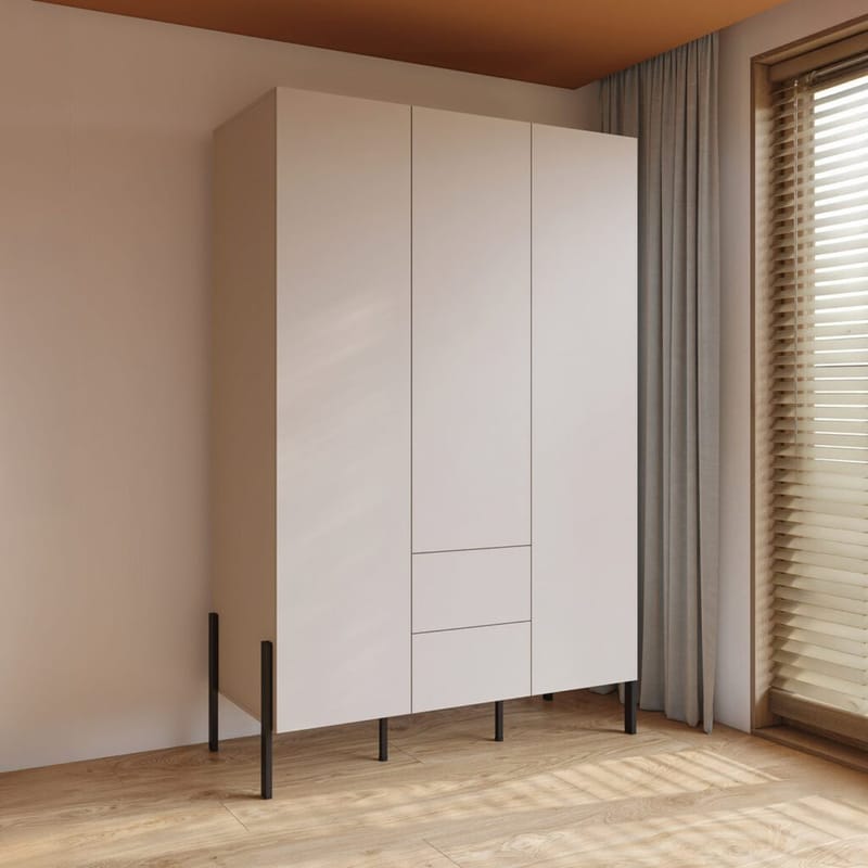 Garderobeskab Jukon S 3 Døre med 2 Skuffer - Opbevaring - Tøjopbevaring - Garderobeskabe