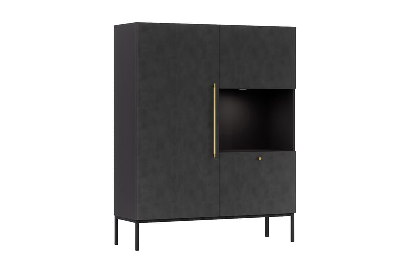 Anjal Garderobeskab 120 cm, Sort