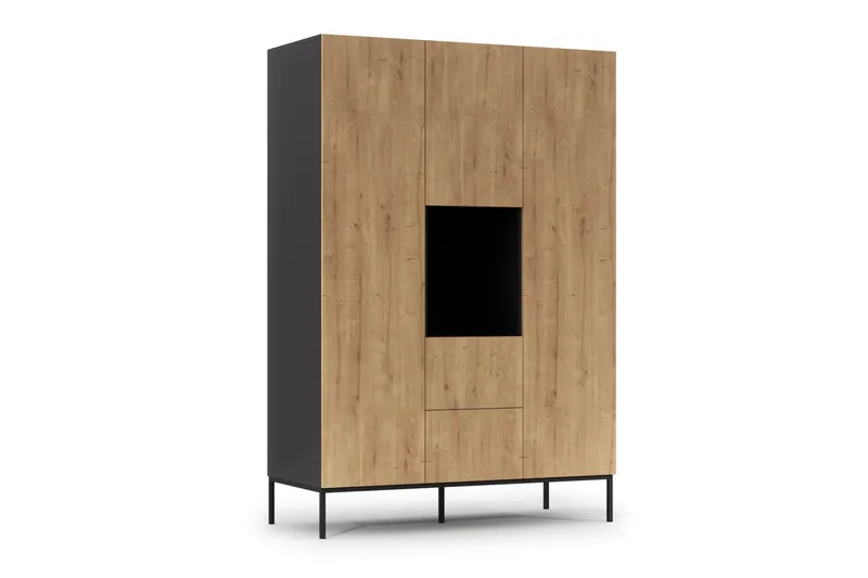 Anjal Garderobeskab 135 cm, Ek