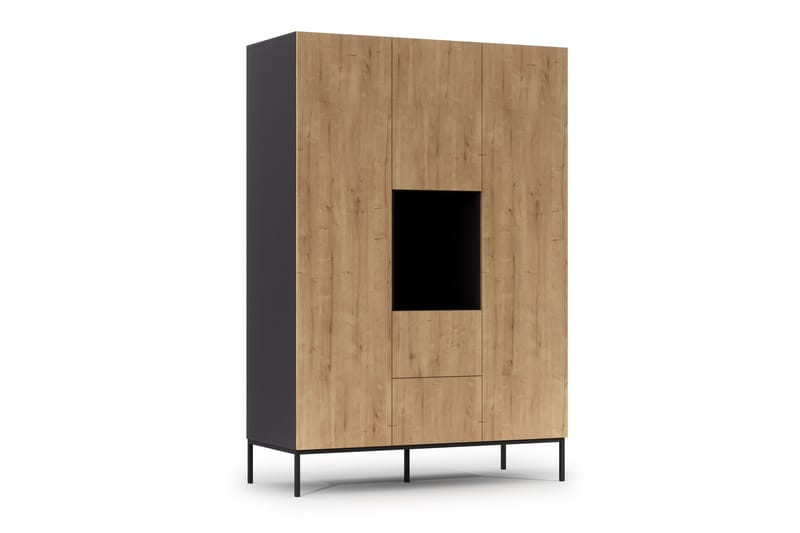 Anjal Garderobeskab 135 cm, Ek