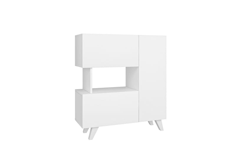 Bambonia Garderobeskap 90x102 cm Hvit - Hanah Home - Opbevaring - Tøjopbevaring - Garderobeskabe - Garderobeskab & klædeskab