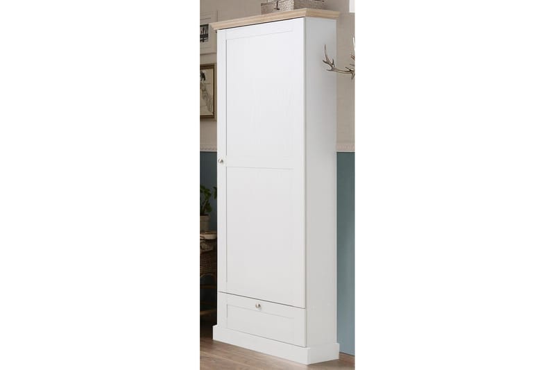 Dareia garderobe 60 cm - hvid/Brun - Opbevaring - Tøjopbevaring - Garderobeskabe - Garderobeskab & klædeskab